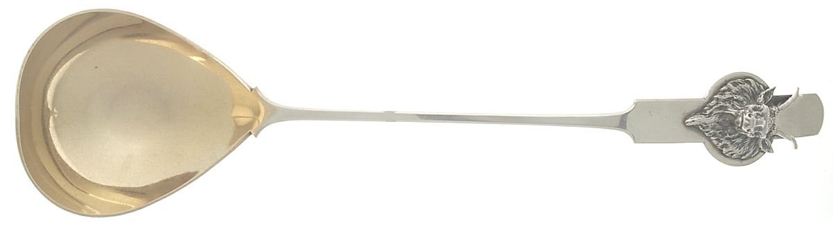 Saxon Stag (Coin, 1855) Large Solid Soup Ladle by Gorham Silver-1
