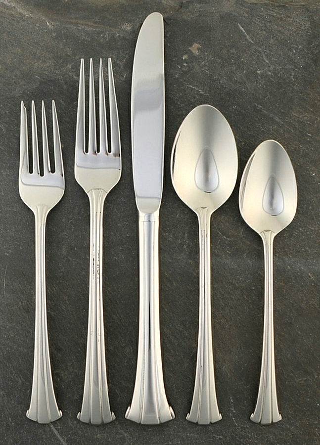 Trilogy (Stainless) 5 Piece Place Setting by Gorham Silver-1