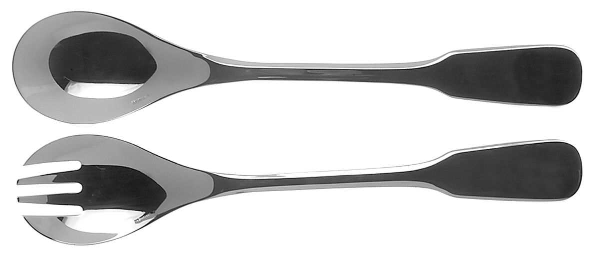 Lutece (Stainless) (2 Pc) Solid Salad Set by Guy Degrenne-1