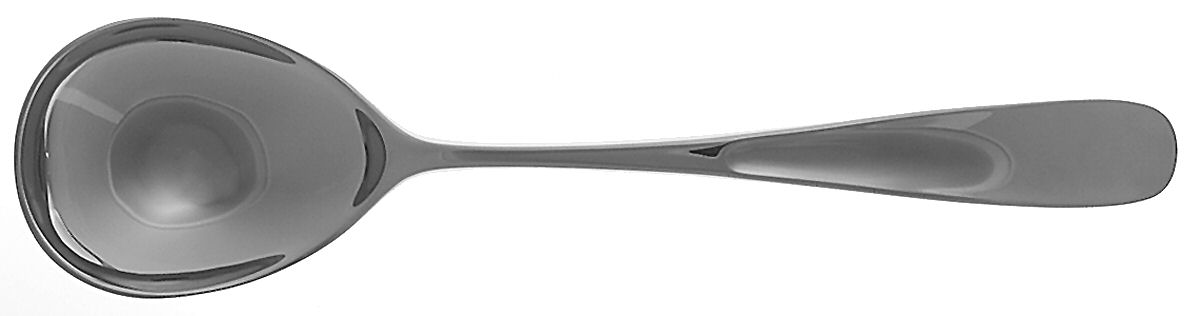 Vivianna (Stainless, Glossy) Solid Serving Spoon by Georg Jensen (Denmark)-1