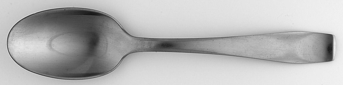 Plata (Stainless) Dessert/Oval Soup Spoon by Georg Jensen (Denmark)-1