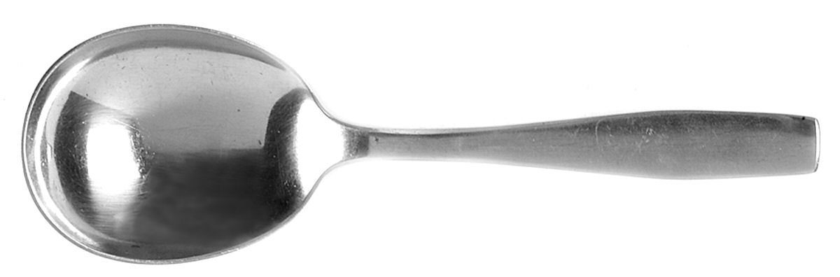 Plata (Stainless) Solid Serving Spoon by Georg Jensen (Denmark)-1