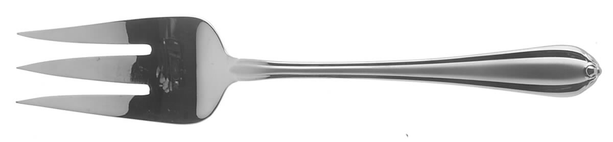 Melon Bud Frosted (Stainless) Medium Solid Cold Meat Serving Fork by Gorham Silver-1