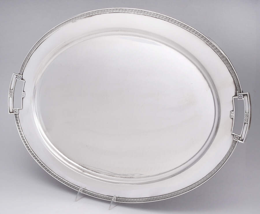 Etruscan (Sterling, Hollowware) Large Waiter Tray by Gorham Silver-1