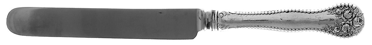 Lancaster (Sterling, 1897, Monograms) Blunt Hollow Handle Knife W/Bolster by Gorham Silver-1