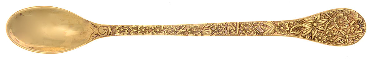 Golden Olde Bouquet (Gold Electroplate) Iced Tea Spoon by Godinger-1
