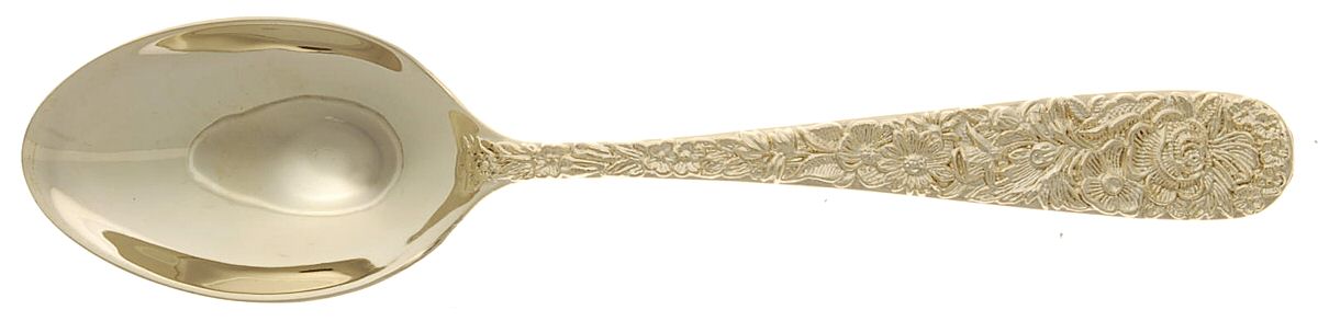 Golden Olde Bouquet (Gold Electroplate) Tablespoon (Serving Spoon) by Godinger-1