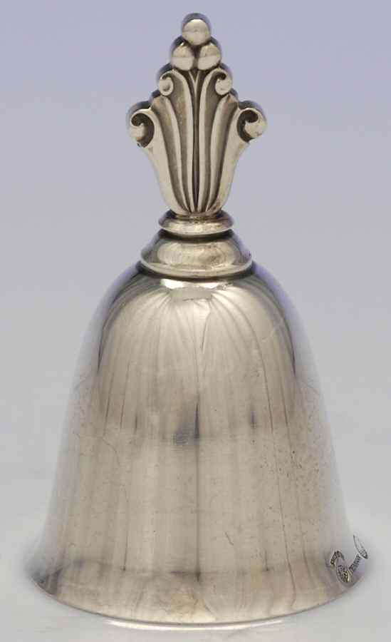 Acanthus (Sterling, 1917, Hollowware) Sterling Tea Bell by Georg Jensen (Denmark)-1