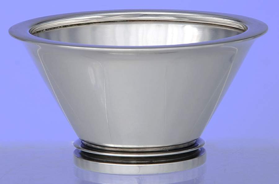 Pyramid (Sterling, 1927, Hollowware) Sugar Bowl No Lid by Georg Jensen (Denmark)-1
