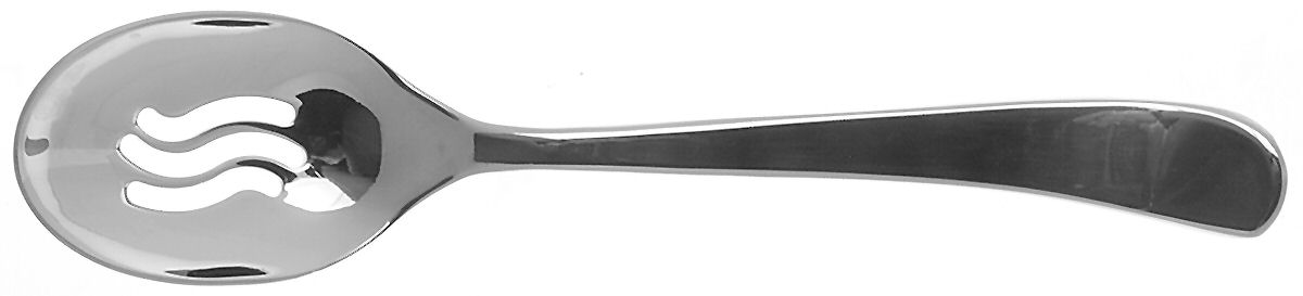 Sea Drift (Stainless) Pierced Solid Serving Spoon by Ginkgo-1