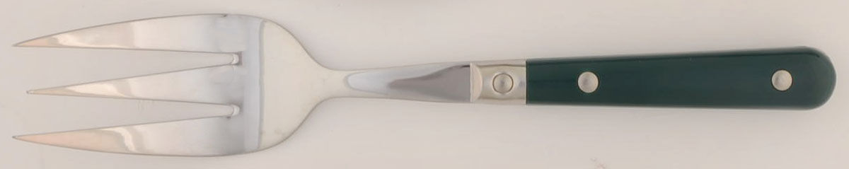 Le Prix-Green (Stainless) Medium Solid Cold Meat Serving Fork by Ginkgo-1