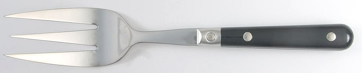 Le Prix-Black (Stainless) Medium Solid Cold Meat Serving Fork by Ginkgo-1