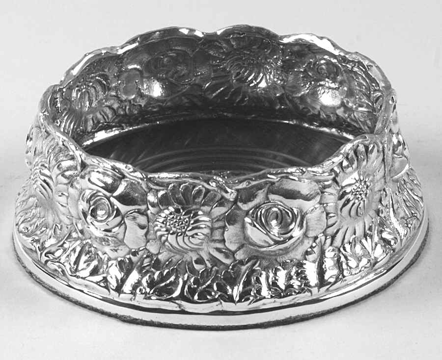 Sterling Hollowware Wine Bottle Coaster by Galmer-1