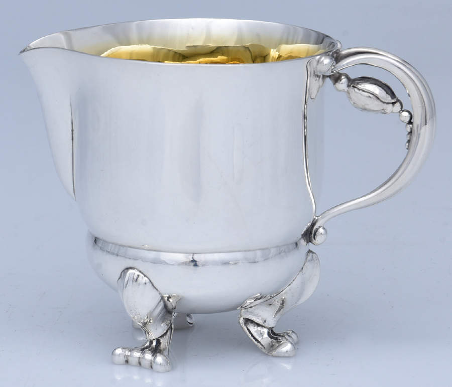 Blossom-2B (Sterling, Hollowware) Creamer by Georg Jensen (Denmark)-1
