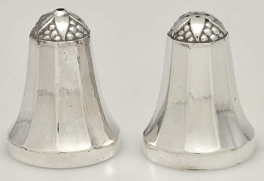 423A (Sterling, Hollowware) Individual Salt and Pepper Set by Georg Jensen (Denmark)-1