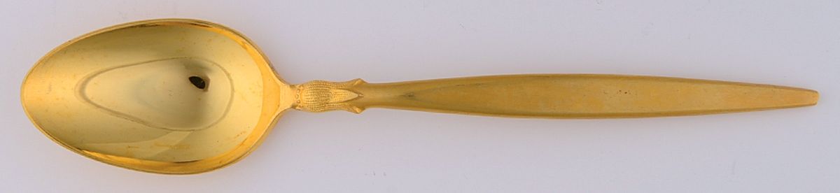 Petal (Gold Electroplated) Place/Oval Soup Spoon by Gailstyn-1
