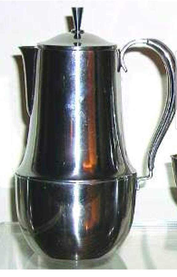 GEJ8 (Stainless, Hollowware) Coffee Pot by Georg Jensen (Denmark)-1
