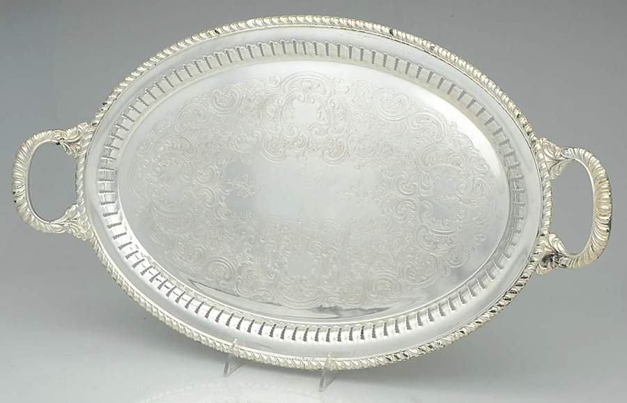 Silverplate Hollowware 18" Waiter Tray by Gotham Silver-1