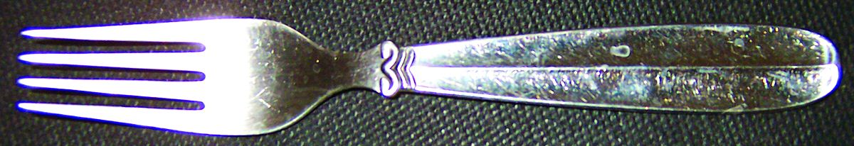 GEJ10 (Silverplate) Fork by Georg Jensen (Denmark)-1