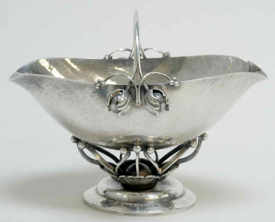 235B (Sterling, Hollowware) 5" Candy/Nut Basket by Georg Jensen (Denmark)-1