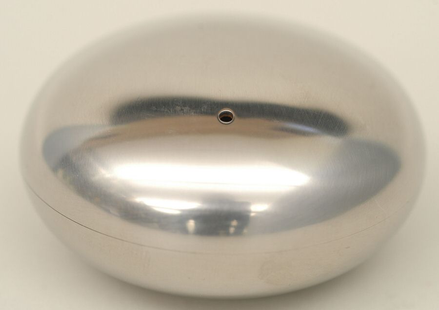 Stainless Hollowware Salt Shaker by Georg Jensen (Denmark)-1
