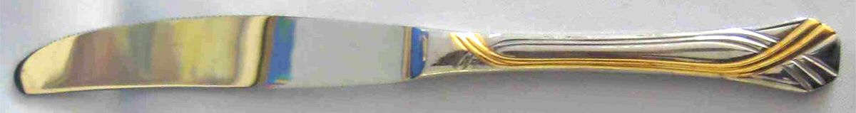GGN6 (Stainless, Gold Accent) New French Hollow Knife by Gottinghen-1