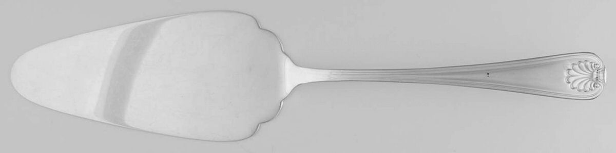 English Shell (Silverplate) Solid Pie Server by Gentry Silver-1