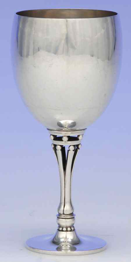 532 (Sterling, Hollowware) Wine Goblet by Georg Jensen (Denmark)-1