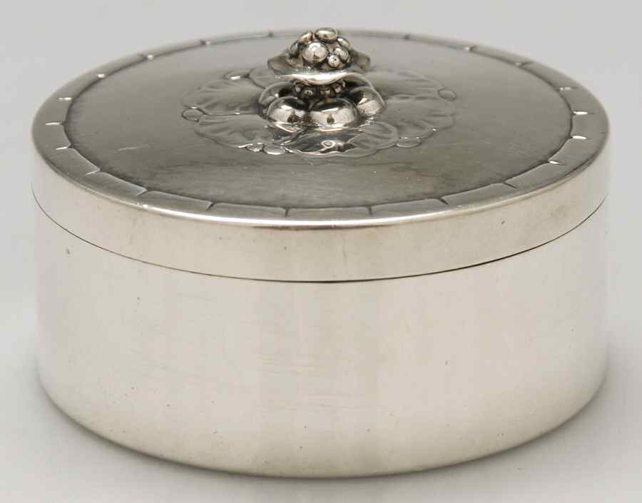 79 (Sterling, Hollowware) 2" Pill Box by Georg Jensen (Denmark)-1