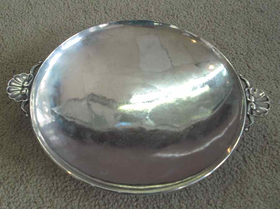 355F (Sterling, Hollowware) 9" Fruit Serving Bowl by Georg Jensen (Denmark)-1