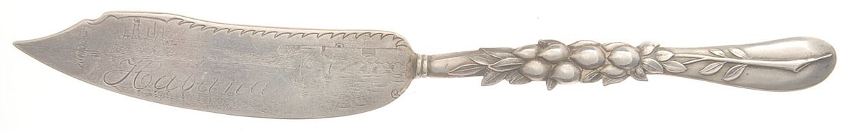 Cuba Sterling Souvenir Flatware Cuba Flat Handle Master Butter Knife by Georg Adam Scheid-1
