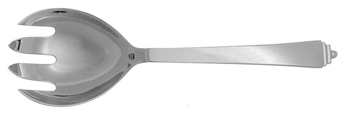 Pyramid (Stainless) Small Solid Serving Fork by Georg Jensen (Denmark)-1