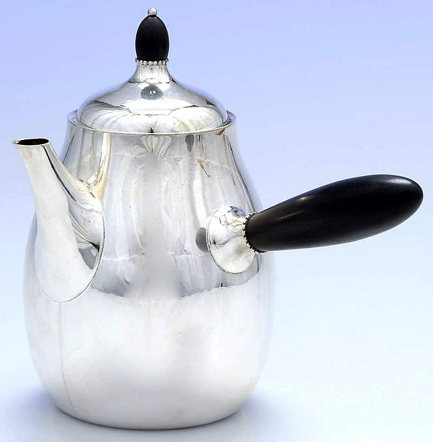 80B (Sterling, Hollowware) Coffee Pot by Georg Jensen (Denmark)-1