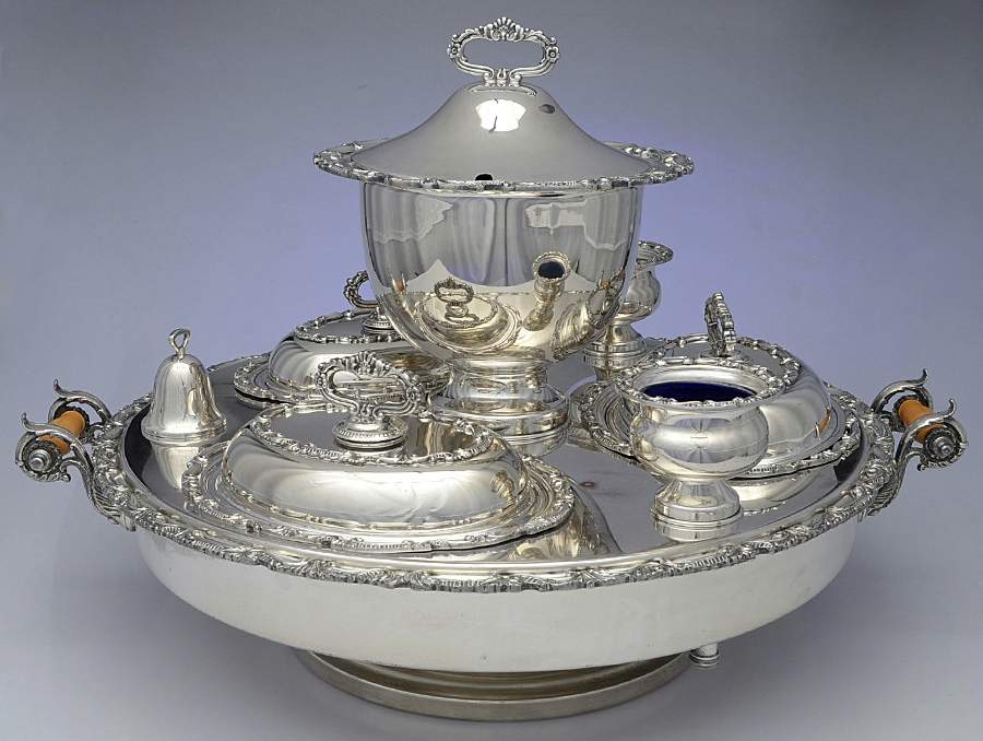 GSV1 (Silverplate, Hollowware) Bain Marie Lazy Susan by Gsc Silver-3