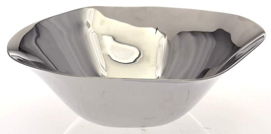 Liquid (Stainless, Hollowware) 6" Round Bowl by Georg Jensen (Denmark)-1