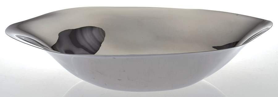 Liquid (Stainless, Hollowware) 15" Round Bowl by Georg Jensen (Denmark)-1