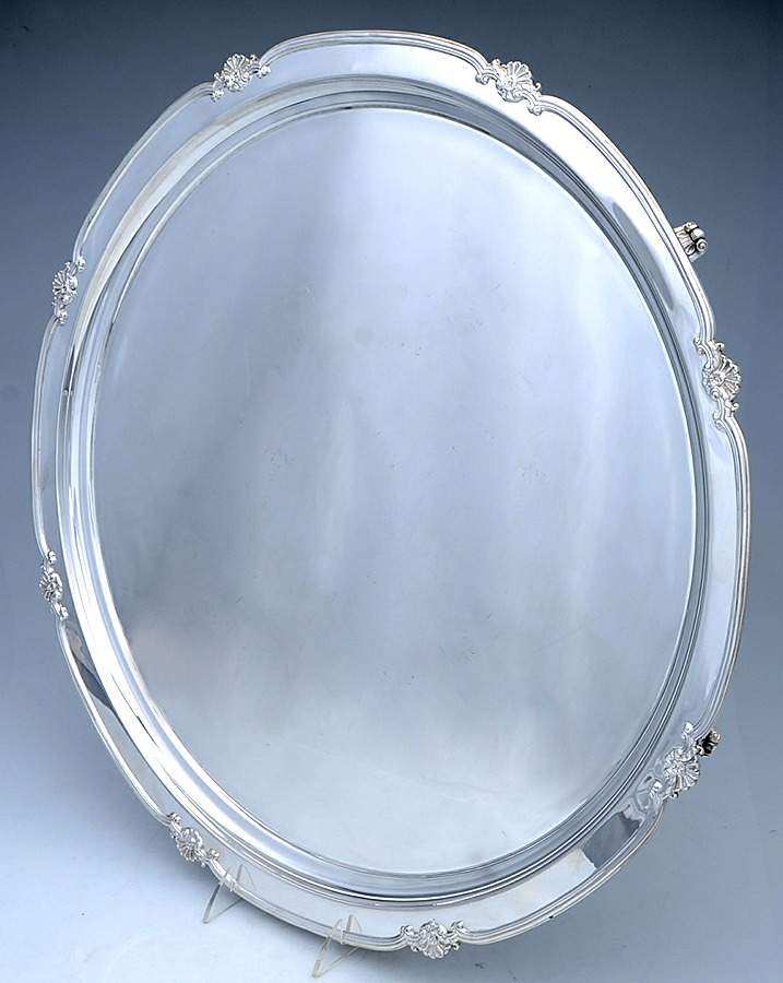 Sterling Hollowware Round Tray For Punch Bowl by Garrard & Co Ltd-1