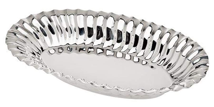 Hillcrest (Nickelplate, Hollowware) 13" Oval Bowl by Godinger-1