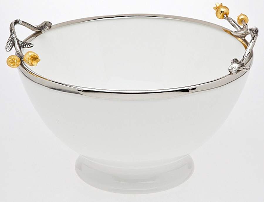 Golden Blossom (Stainless, Hollowware) 12" Salad Serving Bowl by Godinger-1