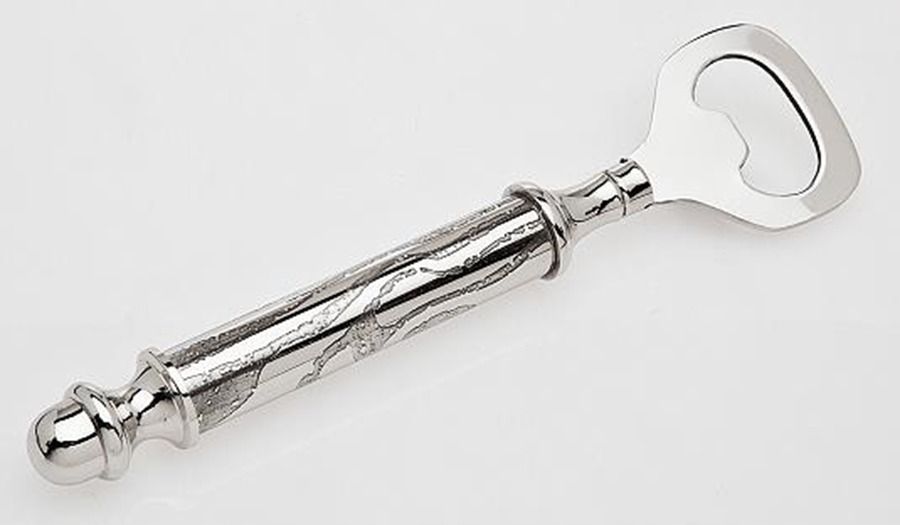 Woodlands (Stainless) Bottle Opener with Stainless Bowl by Godinger-1