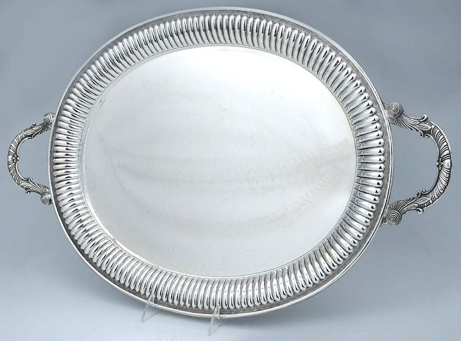 GYSGYS1 (Sterling, Hollowware) Large Waiter Tray by Gearys-1