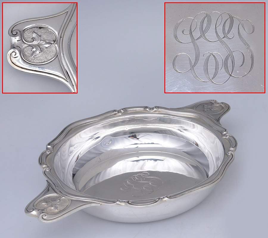 8003A-226 (Sterling, Hollowware) 10" Round Handled Bowl by Grogan Co-1