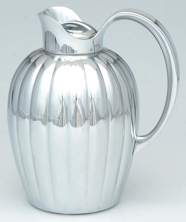 Bernadotte (Chrome Plated Stainless) Thermos by Georg Jensen (Denmark)-1