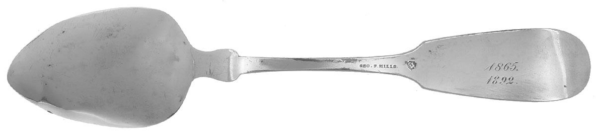 Coin Silver Flatware Dessert/Oval Soup Spoon by George F. Mills-2