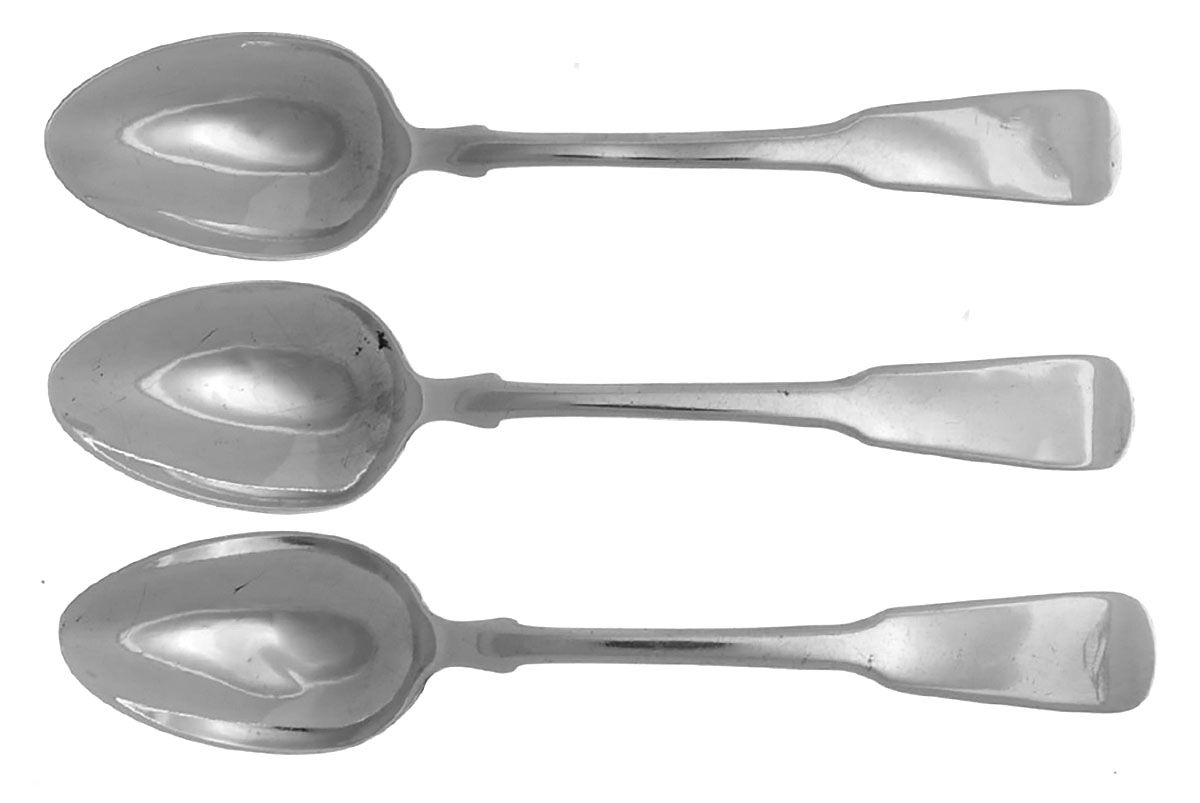 G1J3 (Sterling) (Set of 3) Tea/Five O'Clock Spoons by Godbehere,Wigan,Boult-1