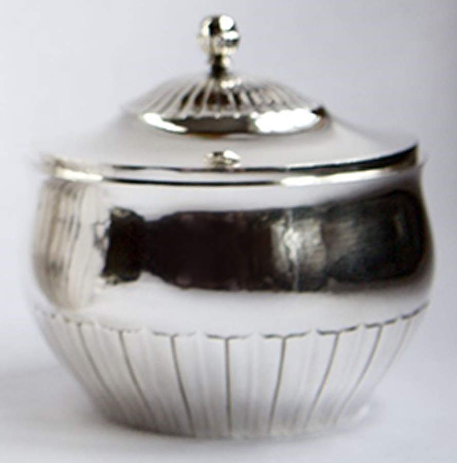 Cosmos (Sterling, Hollowware) Sugar Bowl & Lid by Georg Jensen (Denmark)-1