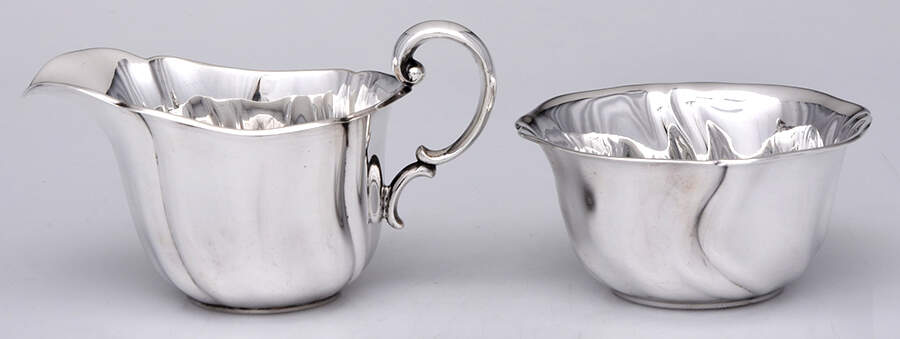 GBH3 (Hollowware) Mini Creamer and Open Sugar Set by Gebruder Deyhle-1