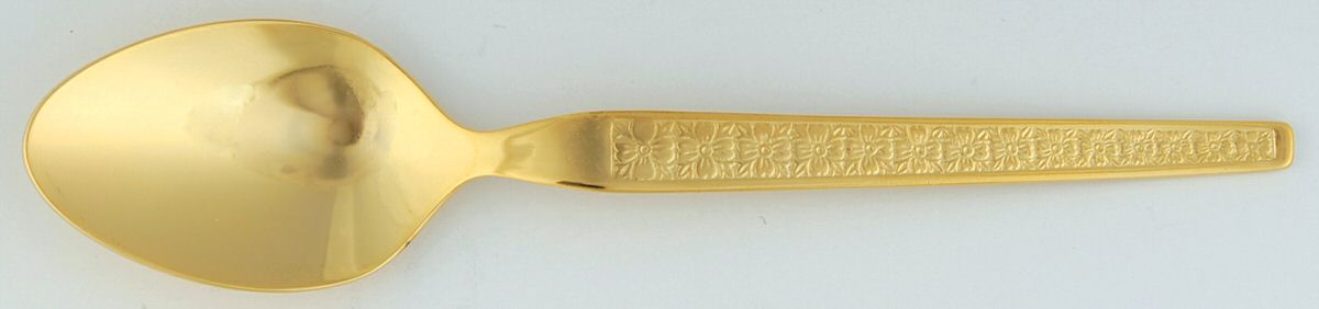 Golden Trocadero (Gold Electroplate) Teaspoon by Hanford Forge-1