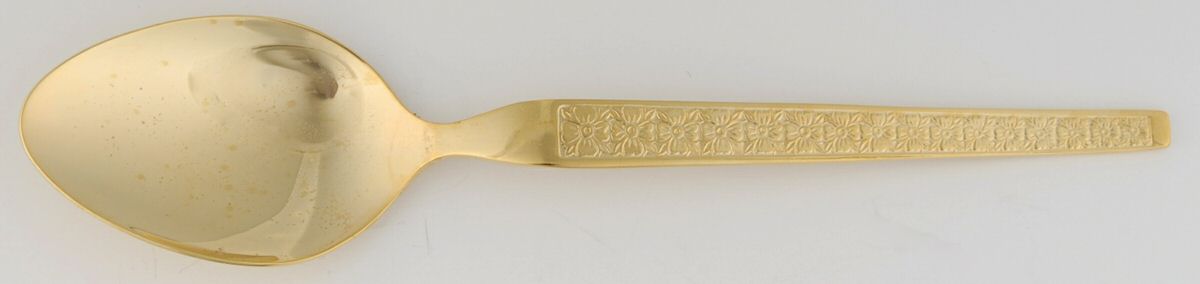 Golden Trocadero (Gold Electroplate) Place/Oval Soup Spoon by Hanford Forge-1