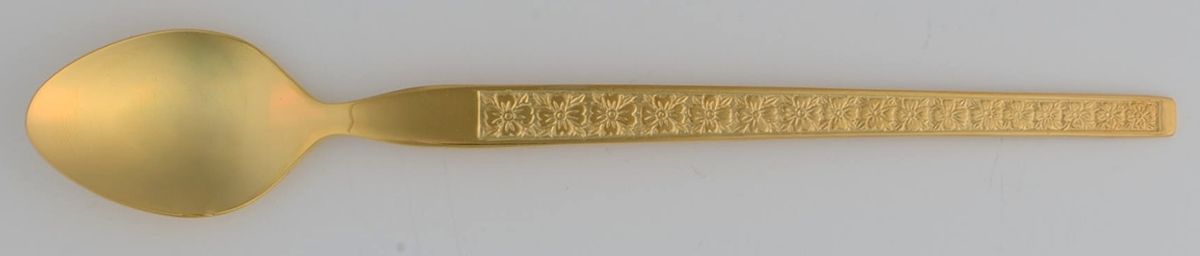 Golden Trocadero (Gold Electroplate) Iced Tea Spoon by Hanford Forge-1